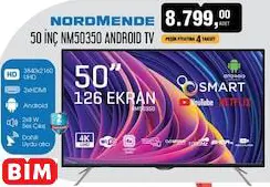 NORDMENDE 50 İNÇ NM50350 ANDROİD TV/AKILLI TELEVİZYON